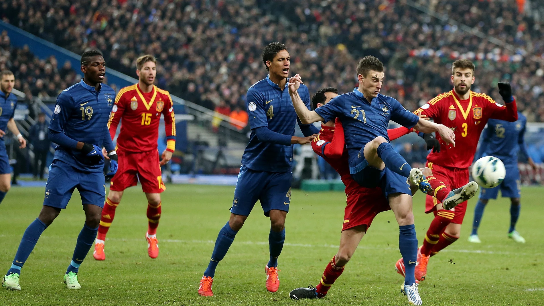 Partido entre España y Francia en el Stade de France Partido entre España y Francia en el Stade de France