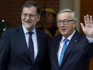 Mariano Rajoy junto a Jean Claude Juncker 