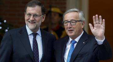 Mariano Rajoy junto a  Jean Claude Juncker 