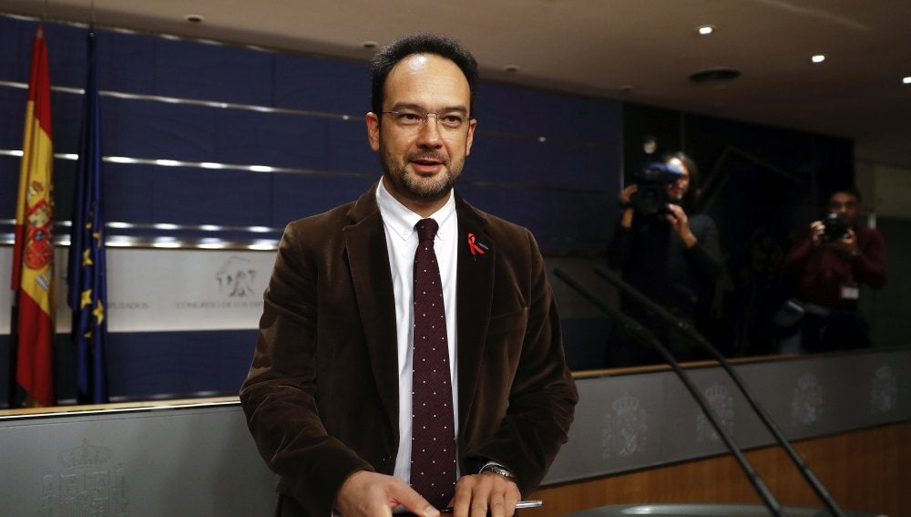 El portavoz del PSOE en el Congreso, Antonio Hernando