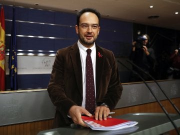 El portavoz del PSOE en el Congreso, Antonio Hernando