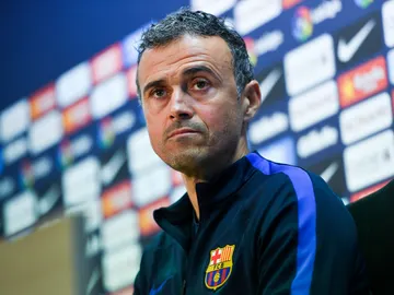 Luis Enrique, en la rueda de prensa previa al Clásico Luis Enrique, en la rueda de prensa previa al Clásico