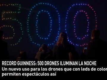 Frame 17.022434 de: 500 drones con luces leds vuelan al mismo tiempo controlados por ordenador Frame 17.022434 de: 500 drones con luces leds vuelan al mismo tiempo controlados por ordenador