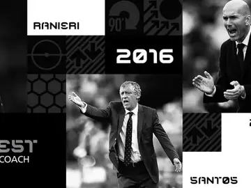 Ranieri, Santos y Zidane, finalistas de 'The Best' Ranieri, Santos y Zidane, finalistas de 'The Best'