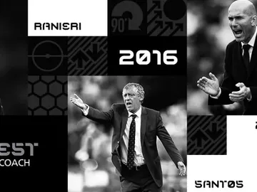 Ranieri, Santos y Zidane, finalistas de 'The Best' Ranieri, Santos y Zidane, finalistas de 'The Best'
