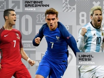 Cristiano, Griezmann y Messi, finalistas de 'The Best'