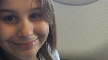 Nadia, durante un vuelo