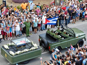 Los restos de Fidel Castro a su paso por Holguín