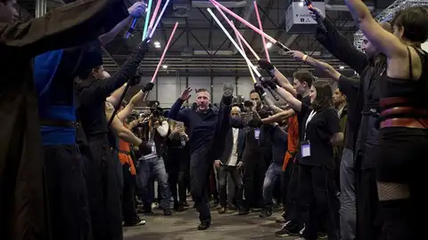 Ray Park, uno de los actores de la saga Star Wars, en la inauguracion de Expocómic 2016 Ray Park, uno de los actores de la saga Star Wars, en la inauguracion de Expocómic 2016