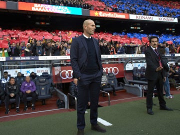 Zidane, en el Camp Nou