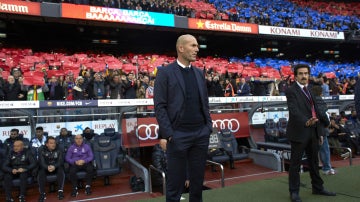 Zidane, en el Camp Nou