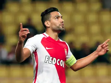 Radamel Falcao celebra un gol con el Mónaco Radamel Falcao celebra un gol con el Mónaco