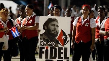 Ceremonia de despedida a Fidel Castro en la Plaza de la Revolución de Santiago de Cuba (Cuba)