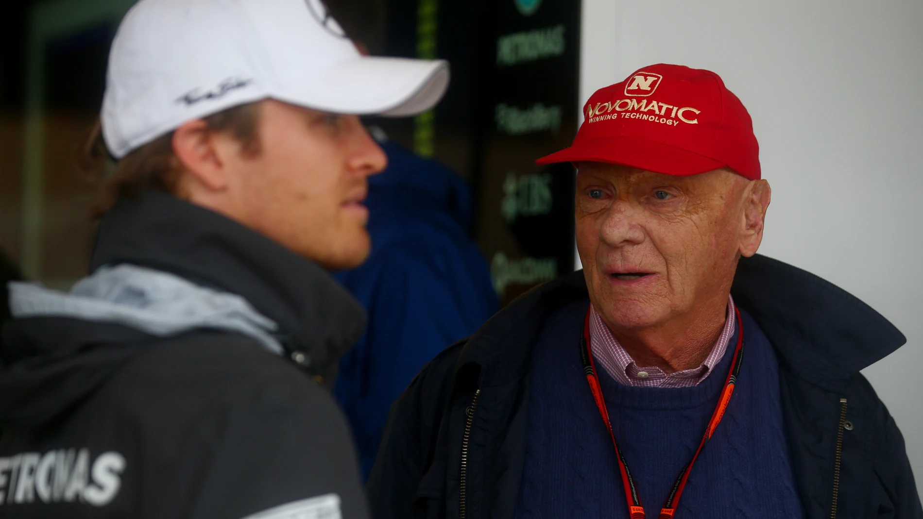 Niki Lauda y Nico Rosberg, en Austin