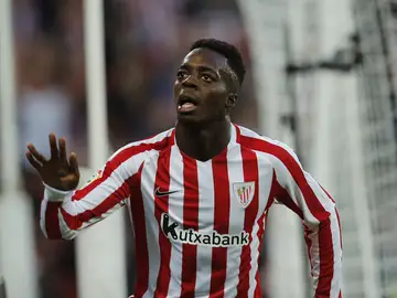 Iñaki Williams celebra un gol en San Mamés Iñaki Williams celebra un gol en San Mamés