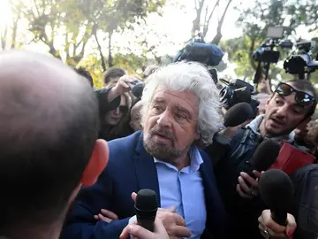 El líder del Movimiento Cinco Estrellas, Beppe Grillo El líder del Movimiento Cinco Estrellas, Beppe Grillo