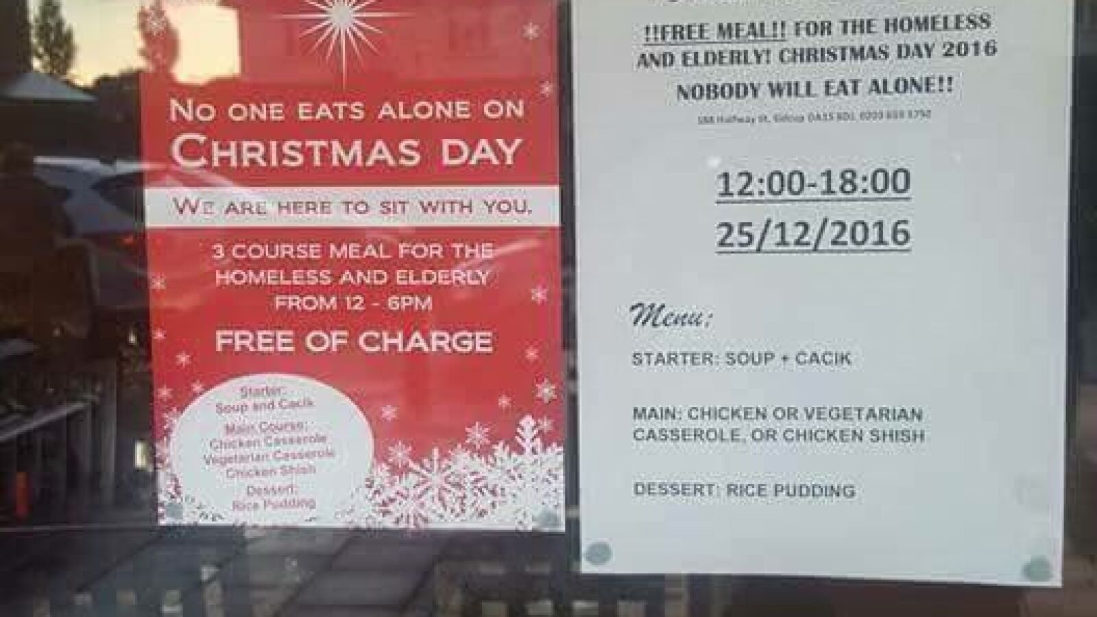 'Nadie come solo el Día de Navidad', el lema de un restaurante de dueño musulmán que servirá comidas gratis en esta festividad cristiana