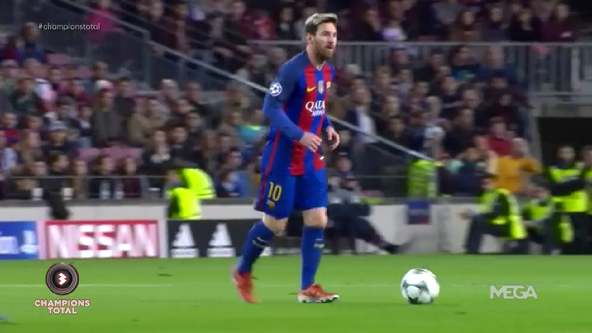 Leo Messi, durante el partido contra el Monchengladbach