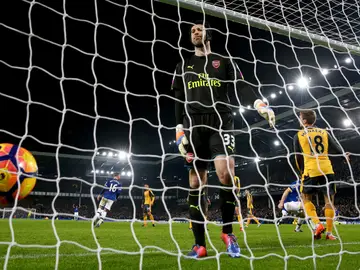 Petr Cech se lamenta tras encajar un gol Petr Cech se lamenta tras encajar un gol