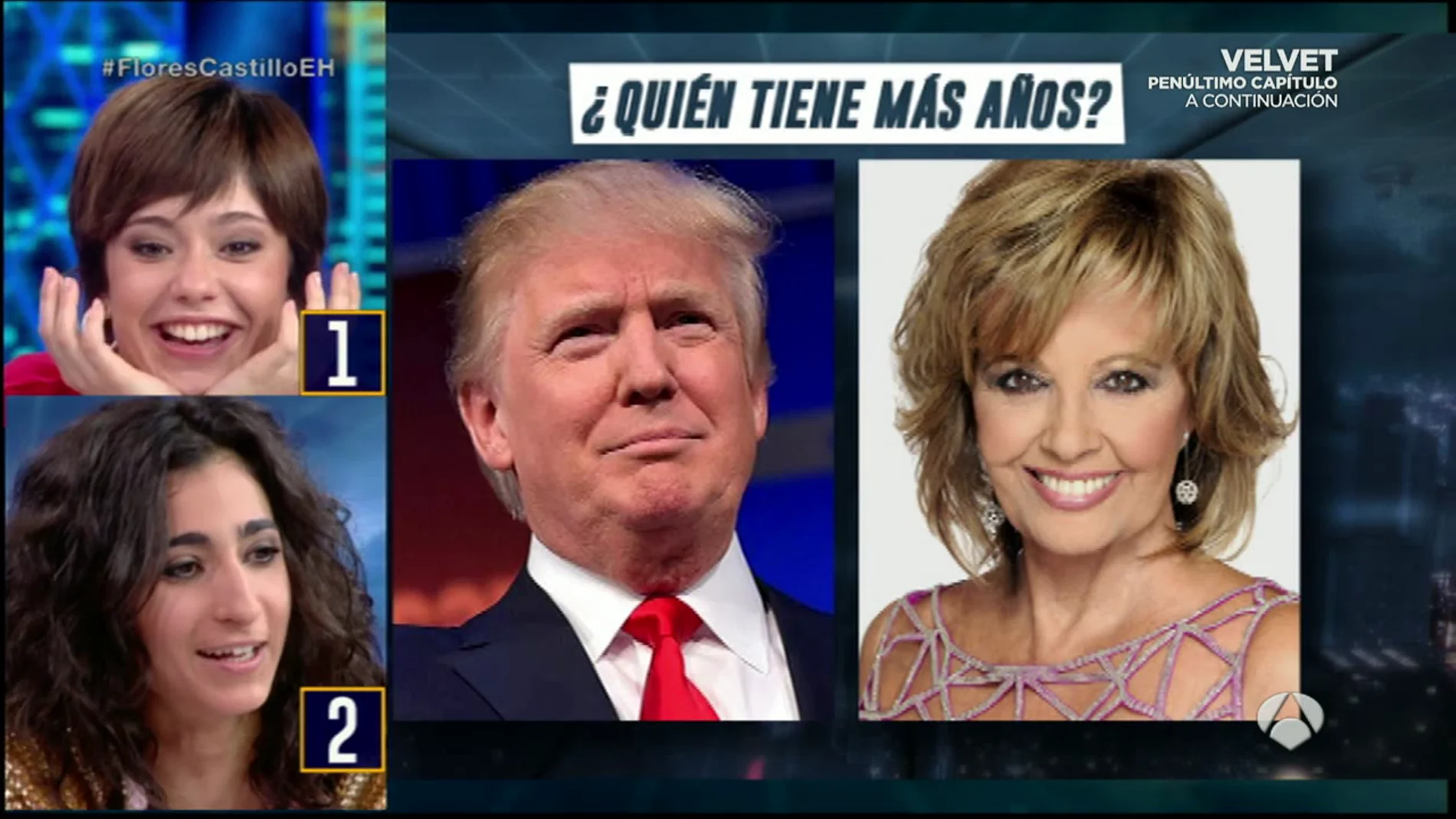 Frame 96.330472 de: QuiÃ©n tiene mÃ¡s aÃ±os, Donald Trump o MarÃ­a Teresa Campos