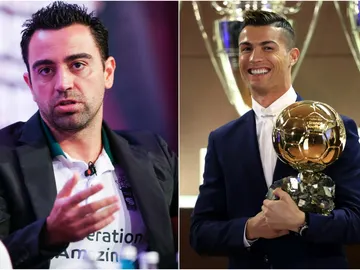Xavi y Cristiano Ronaldo Xavi y Cristiano Ronaldo