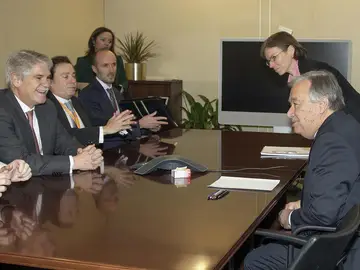 Alfonso Dastis reunido en la sede de la ONU Alfonso Dastis reunido en la sede de la ONU