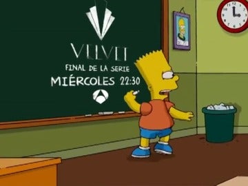 Frame 7.458404 de: Bart Simpson te recuerda que el próximo miércoles, Antena 3 emite el capítulo final de 'Velvet' (a las 22:30h)