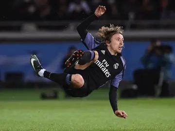 Luka Modric, en el partido contra el América Luka Modric, en el partido contra el América