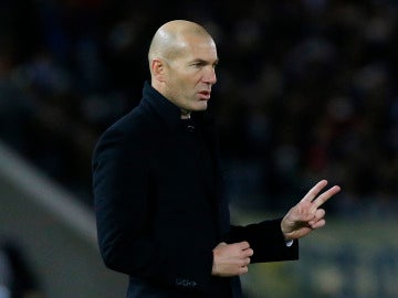 Zidane, durante el partido contra el América