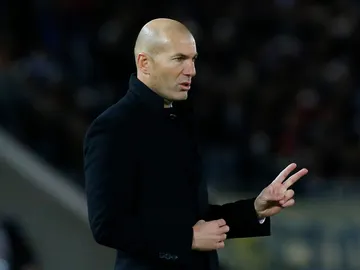 Zidane, durante el partido contra el América Zidane, durante el partido contra el América