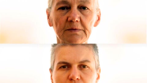 El rostro refleja el paso del tiempo