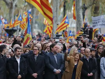 Forcadell, de camino al TSJC Forcadell, de camino al TSJC