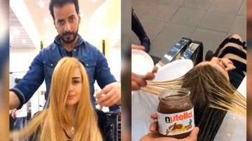 Tinte de pelo con Nutella