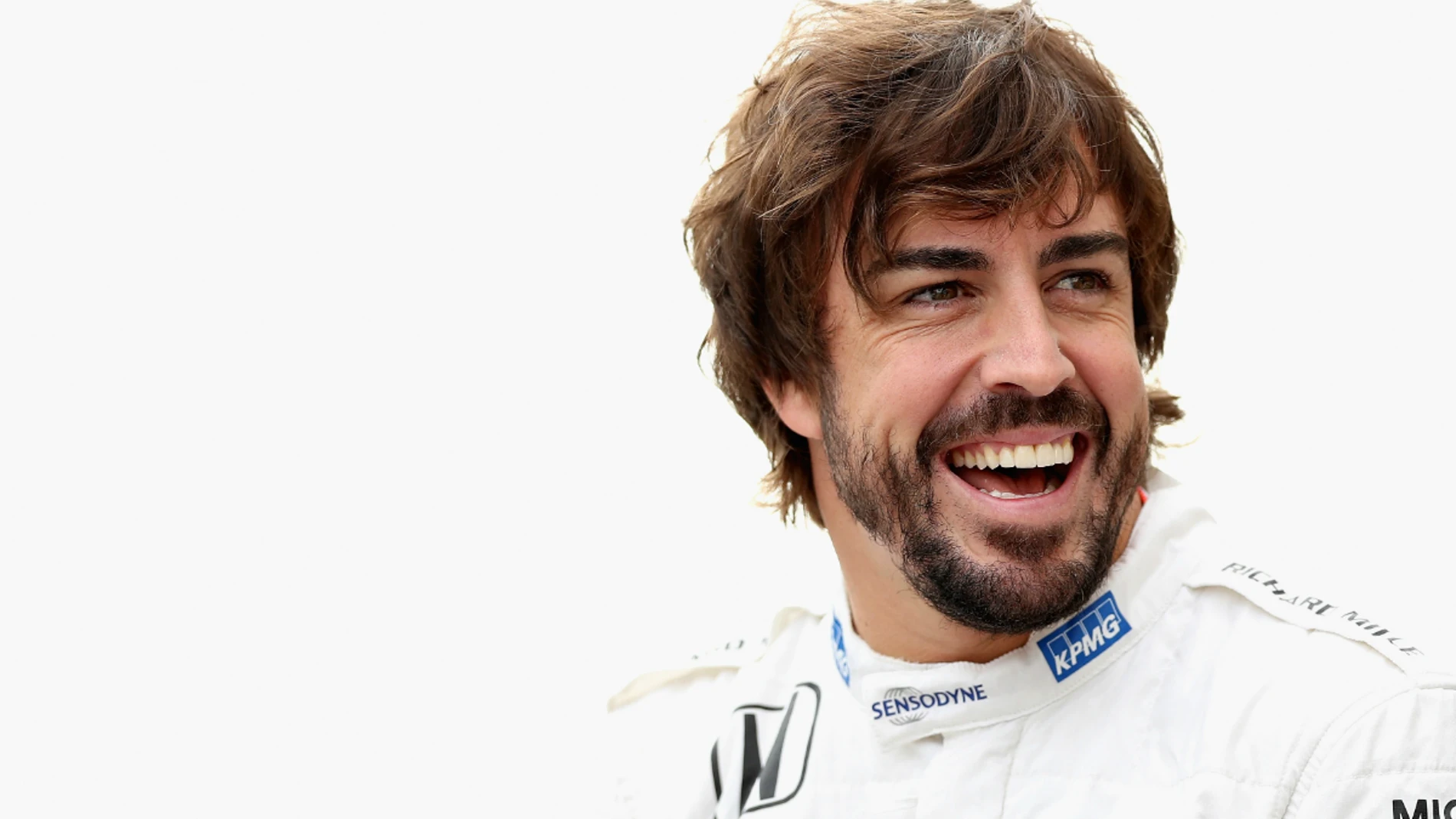 Alonso, sonriente