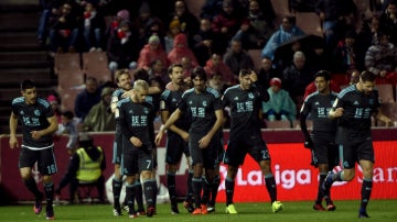 La Real Sociedad celebra un gol