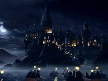 El castillo de Hogwarts en una de las películas de la saga