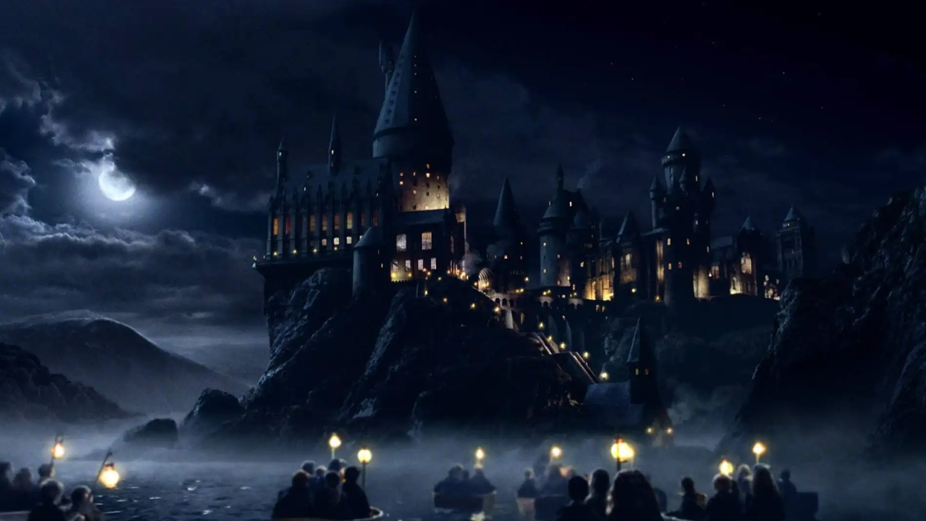 El castillo de Hogwarts en una de las películas de la saga
