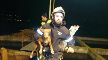 Uno de los bomberos que han participado en el rescate