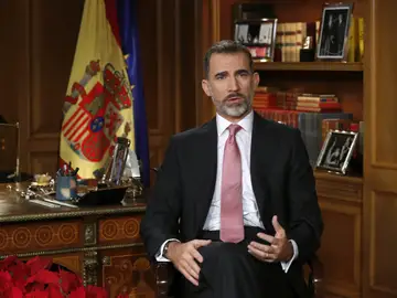 El Rey Felipe VI durante el discurso El Rey Felipe VI durante el discurso