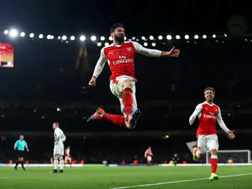 Giroud celebra su gol ante el West Bromwich Albion Giroud celebra su gol ante el West Bromwich Albion