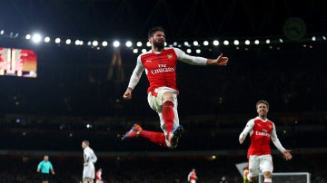 Giroud celebra su gol ante el West Bromwich Albion