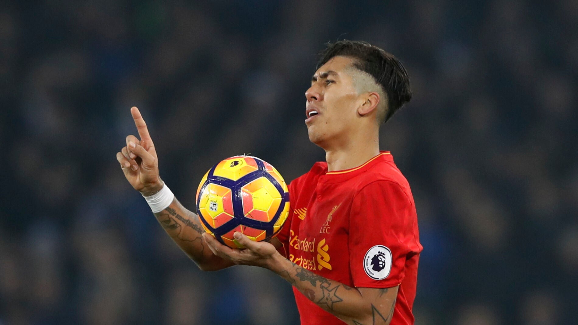 Roberto Firmino, en un partido del Liverpool