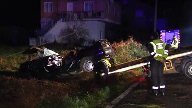 Dos personas mueren en un accidente de tráfico en Monterrei (Ourense)
