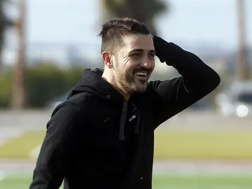 David Villa, en una vista a Valencia David Villa, en una vista a Valencia