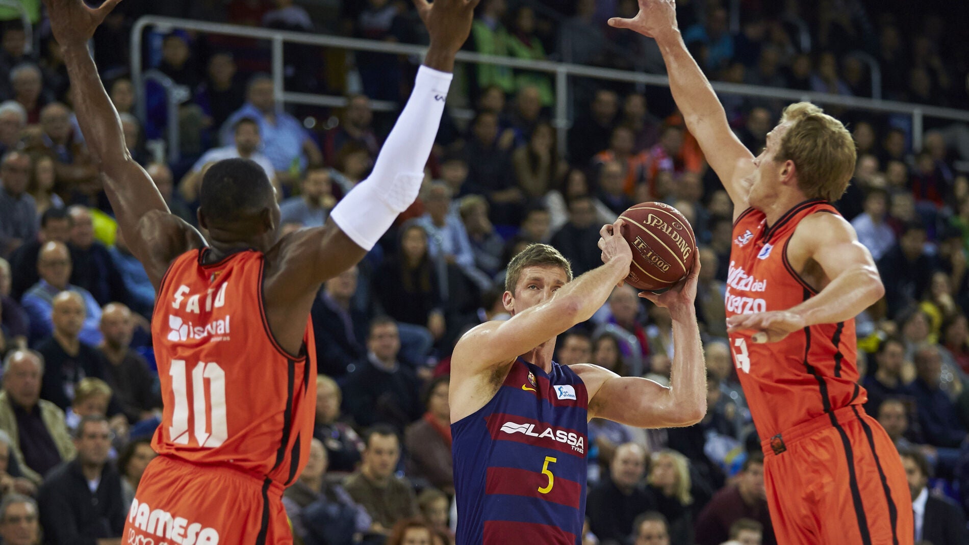 Rice, se exhibe en el Palau Blaugrana ante el Valencia Basket