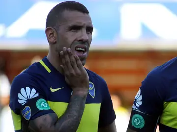 Carlos Tévez, en un partido con Boca Juniors Carlos Tévez, en un partido con Boca Juniors
