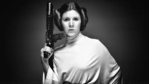 La princesa Leia es un símbolo de Star Wars. La princesa Leia es un símbolo de Star Wars.