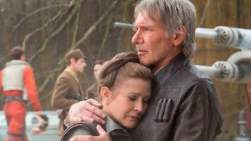 Carrie Fisher y Harrison Ford