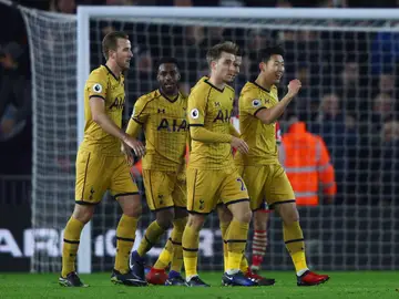 Los jugadores del Tottenham celebrando un gol Los jugadores del Tottenham celebrando un gol