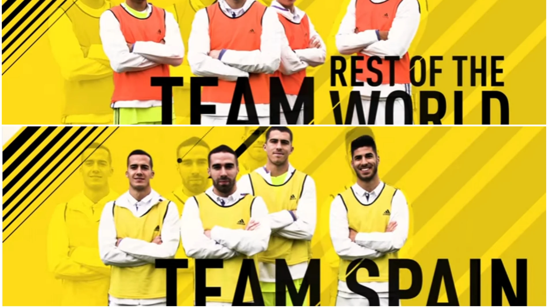 Equipo 'Resto del mundo' contra el equipo 'España' del Real Madrid Equipo 'Resto del mundo' contra el equipo 'España' del Real Madrid